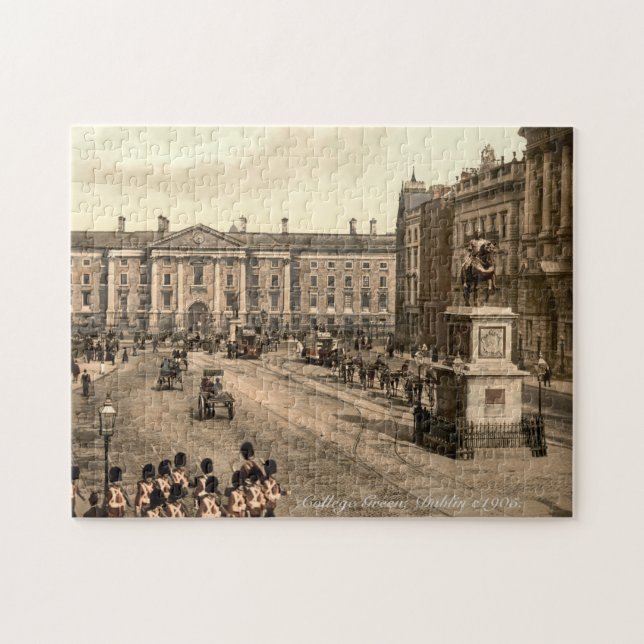 Puzzle Irlands, Uni grünes Dublin c1905 (Horizontal)