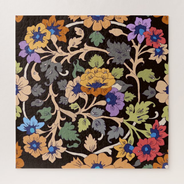 Puzzle Islamique Classique : Ornement Floral sans Seamles (Vertical)