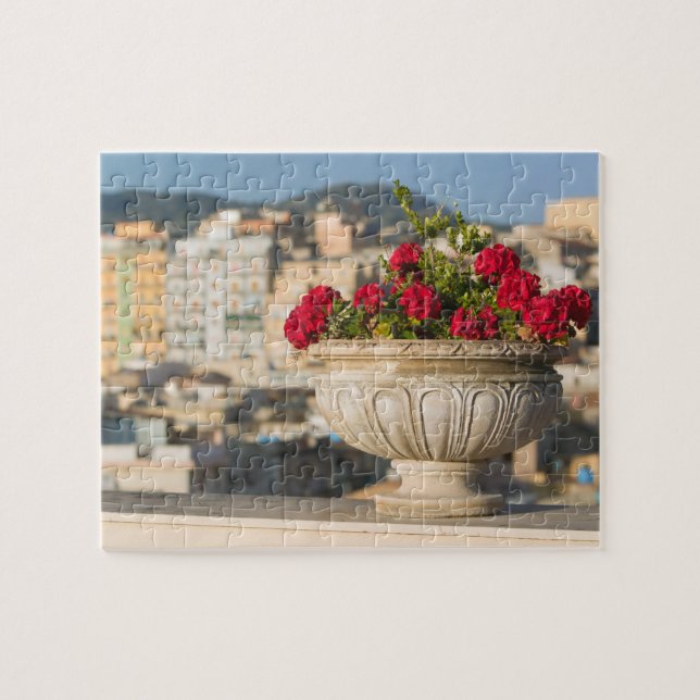 Puzzle Italie, Sicile, Termini Imerese, Vue & Fleurs (Horizontal)