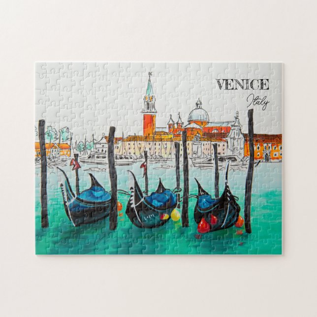 Puzzle Italie Voyage - VENICE aquarelle souvenir (Horizontal)