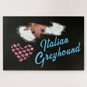 Puzzle Italien Greyhound Eyes Solid Color 1000 pièce