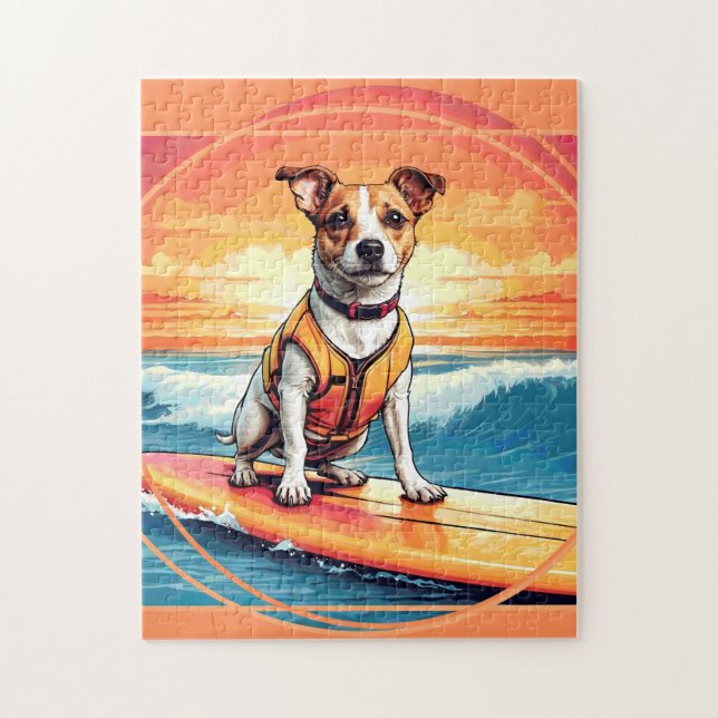 Puzzle Jack Russel Terrier Surfant (Vertical)