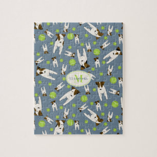 Puzzle Jack Russell et balles de tennis mignonette chien 