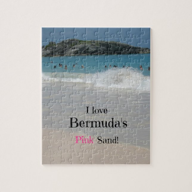 Puzzle J'adore le sable rose des Bermudes ! (Vertical)