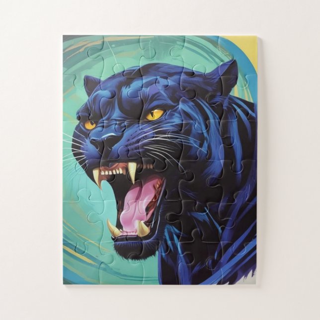 Puzzle Jaguar - Panthère noire (Vertical)