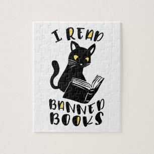 Puzzle J'ai lu des livres interdits Cat