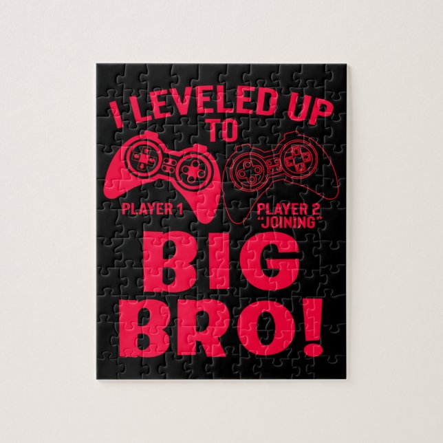 Puzzle J'ai nivelé jusqu'à Big Bro Rouge et Noir (Vertical)