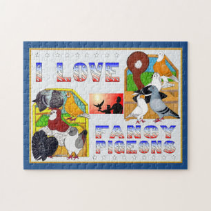 Puzzle J'aime les pigeons de fantaisie !