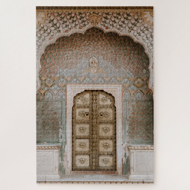 Puzzle Jaipur India Mosaic Tile Palace Doorway Photo (Vertical)