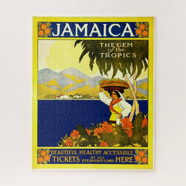 Puzzle Jamaïque, affiche Vintage voyage (Vertical)
