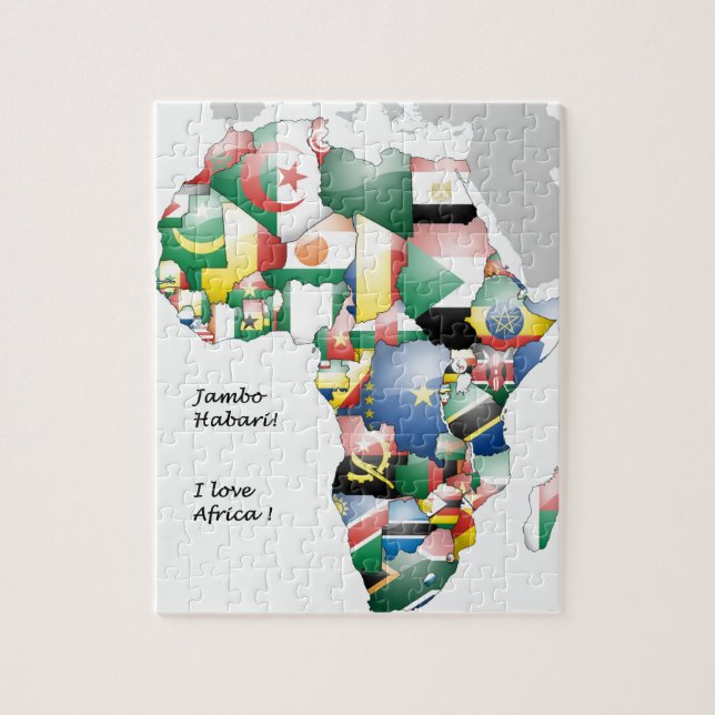 Puzzle Jambo Habari Afrique ! J'aime l'Afrique (Vertical)