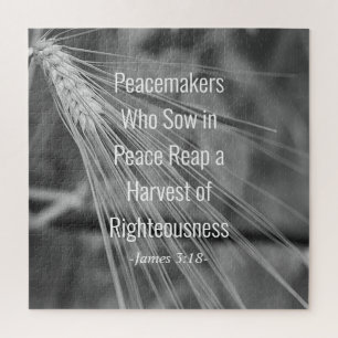 Puzzle James 3:18 Bible Verse Harvest of Righeiness