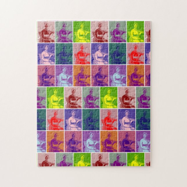 Puzzle Jane Austen Colorful Pop Art (Vertical)