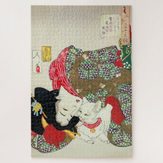 Puzzle Japonaise avec Chat, Tsukioka Yoshitoshi