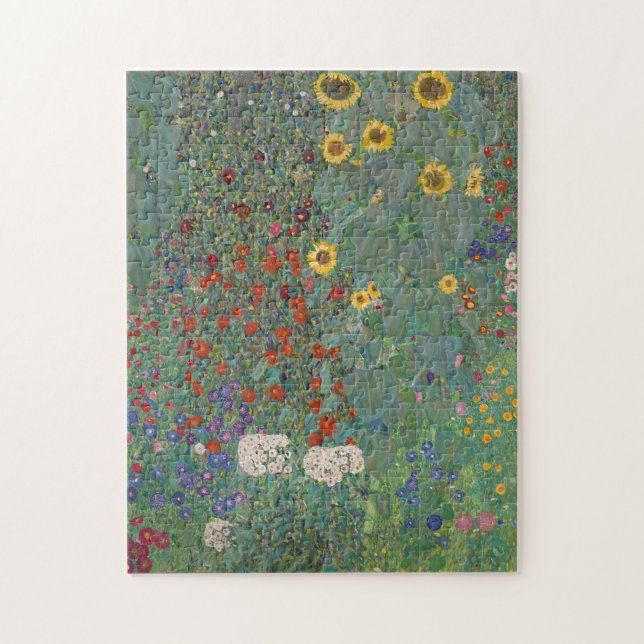Puzzle Jardin agricole Tournesols par Gustav Klimt Peintu (Vertical)