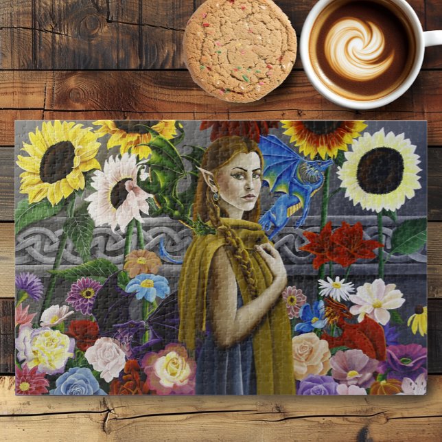 Puzzle Jardin aux fleurs de Dragon Elf (Créateur téléchargé)