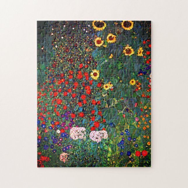 Puzzle Jardin aux fleurs Gustav Klimt (Vertical)