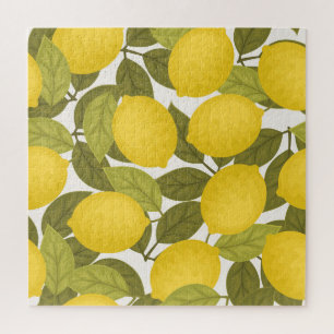 Puzzle Jardin de citron : papier peint Vintage sans fin