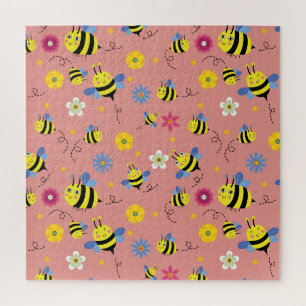 Puzzle Jardin de fleurs d'abeilles douces