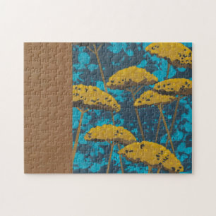 Puzzle Jardin de millefeuille d'or avec l'arrière - plan