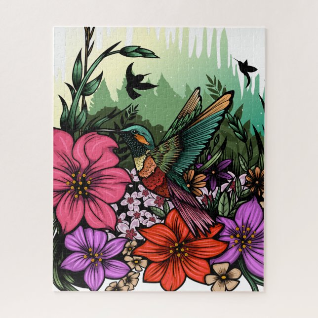 Puzzle Jardin des colibris (Vertical)