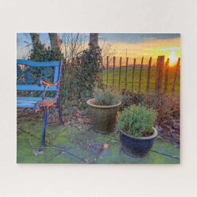 Puzzle Jardin d'hiver au coucher du soleil (Horizontal)