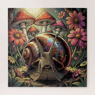Puzzle Jardin fantaisiste de l'escargot cosmique et des c