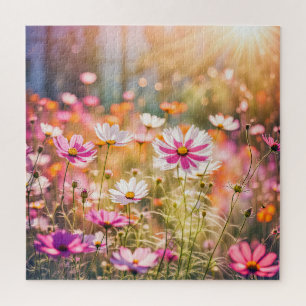 Puzzle Jardin Fleur Cosmos Rose