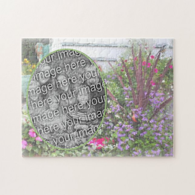 Puzzle Jardin Fleur Jardin Peinture Ajouter Votre Photo (Horizontal)
