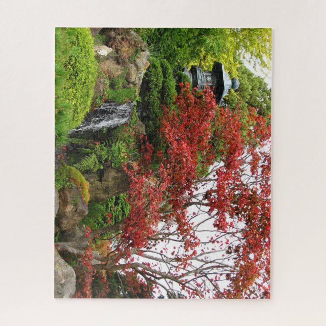 Puzzle Jardin rocheux japonais avec pagode (Vertical)