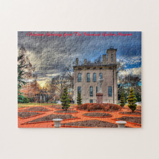 Puzzle Jardins botaniques Missouri.Salutations de Noël (Horizontal)