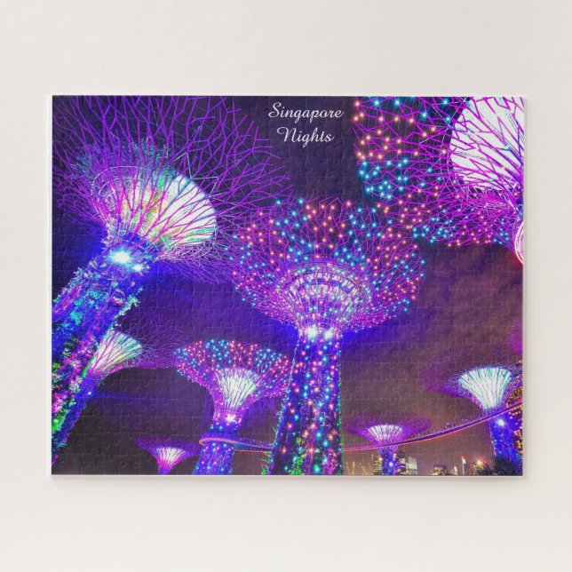 Puzzle Jardins le long de la baie de Singapour. Jigsaw Pu (Horizontal)