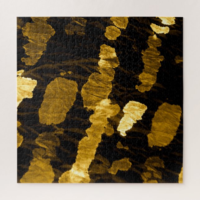 Puzzle Jaune teinture cravate, motif aquarelle. (Vertical)