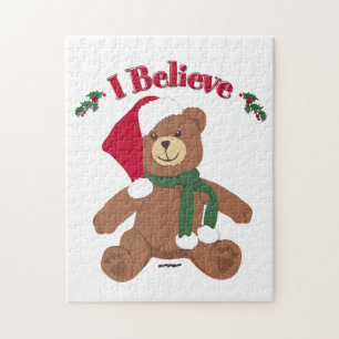 Puzzle Je crois ! Ours en peluche de Noël