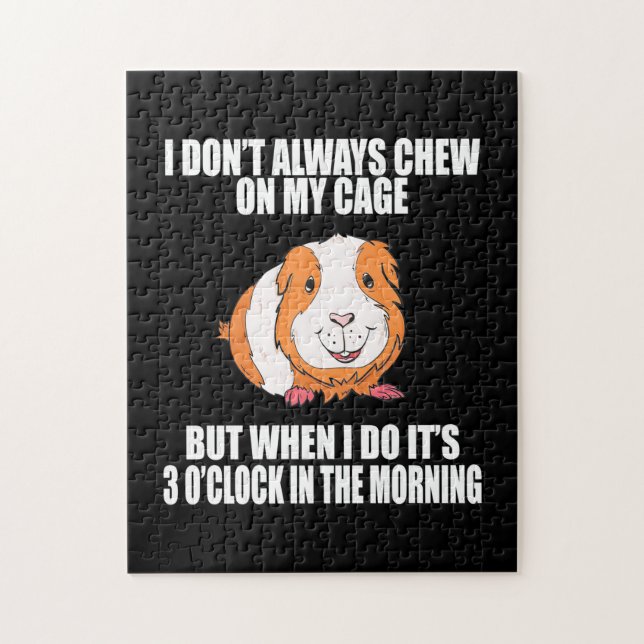 Puzzle Je Joue Avec Du Cochon De Guine Le Matin (Vertical)