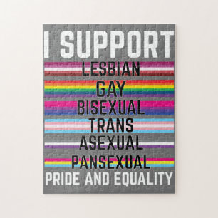 Puzzle Je soutiens Lesbienne Gay Bisexuel Trans Panne Ase