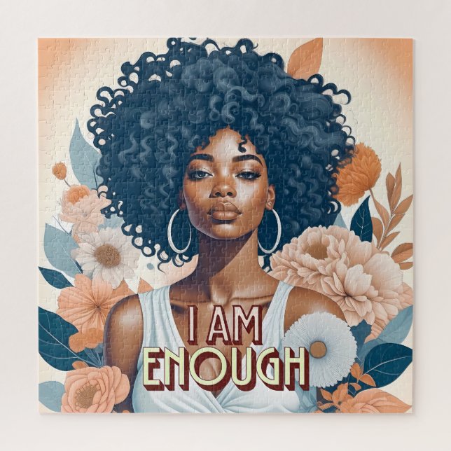 Puzzle Je suis assez l'affirmation de la femme noire (Vertical)