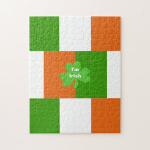 Puzzle Je suis drapeau irlandais des mots facultatifs de