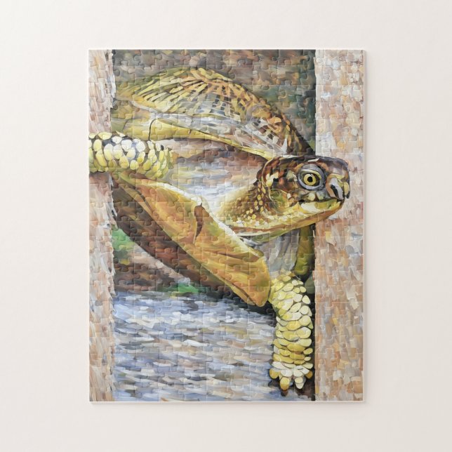 Puzzle Je suis hors d'ici ! Tortue à boîte (Vertical)