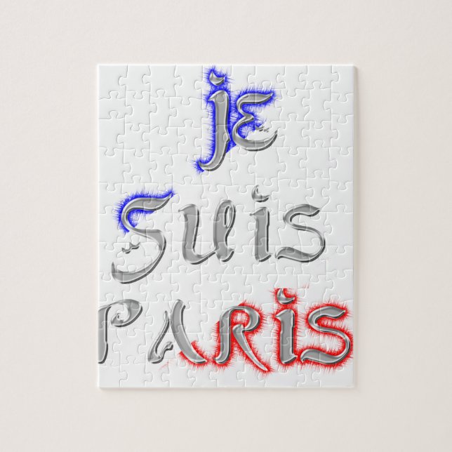 Puzzle Je Suis Paris Art Print (Vertical)