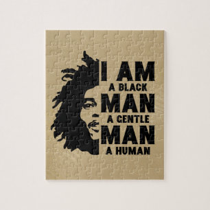 Puzzle Je Suis Un Homme Noir Afro Dreads Gold Personnalis