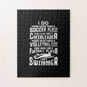 Puzzle Je Suis Une Piscine Funny Swimmer Don