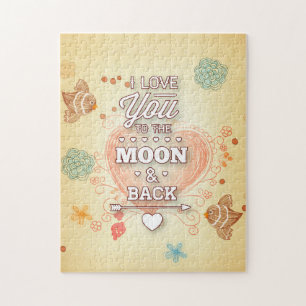 Puzzle Je t'aime jusqu'à la lune et retour