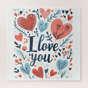 Puzzle Je t'aime message coloré