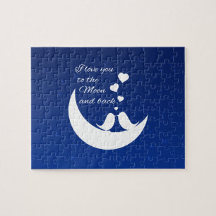 Puzzle Je t'aime sur la Lune et de retour