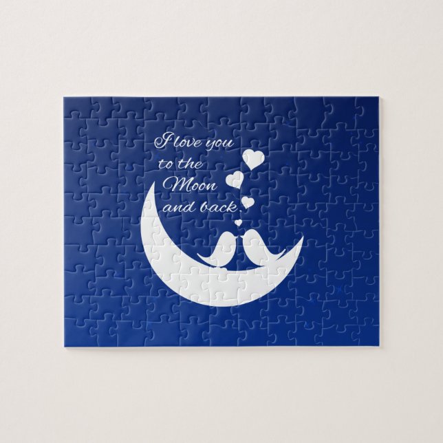 Puzzle Je t'aime sur la Lune et de retour (Horizontal)