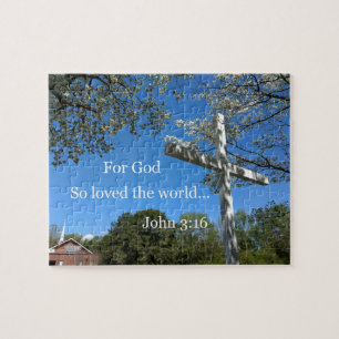 Puzzle Jean 3:16 Car Dieu a tant aimé le monde