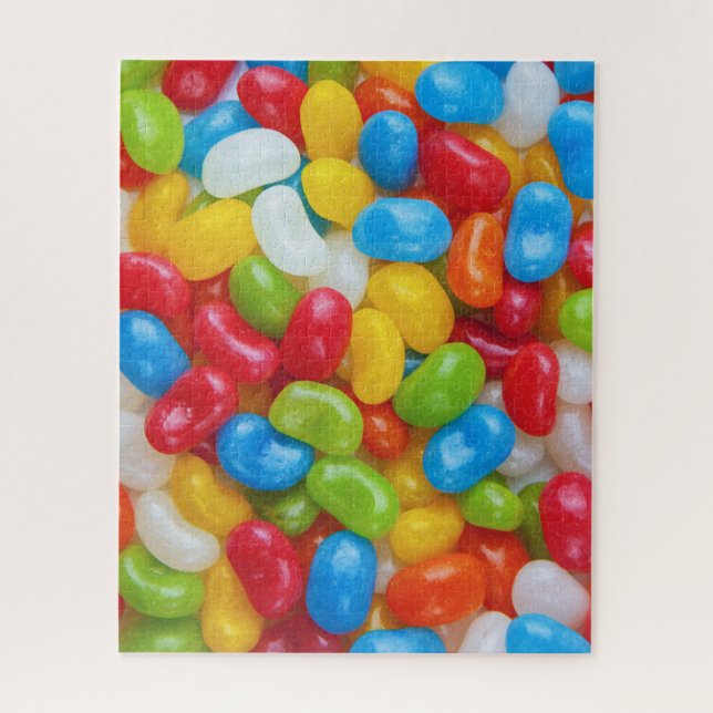 Puzzle Jelly Beans, Rainbow Coloured & Sweet (Vertical)