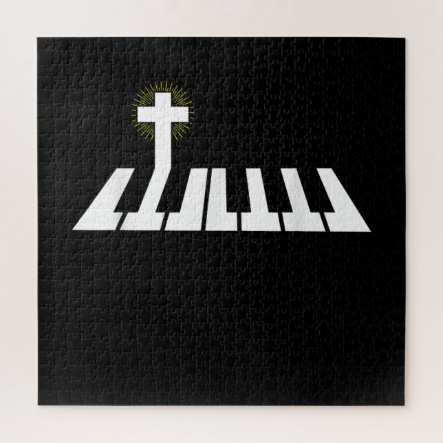 Puzzle Jésus amour | Piano Cross Christian Jesus Faith (Vertical)