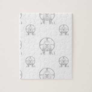 Puzzle Jésus en argent